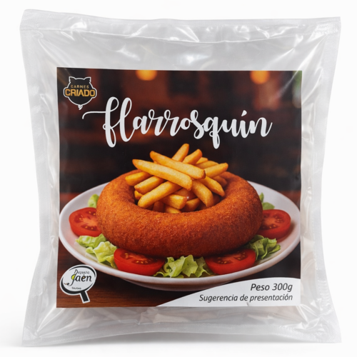 Flarrosquín de jamón y lomo empanado de Carnes Criado en envase individual